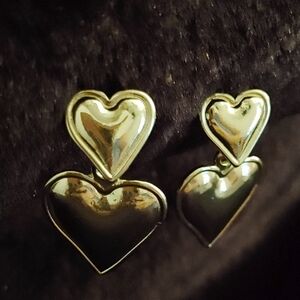Gold Heart Earrings